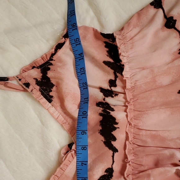 Entro Tie Dye Pink babydoll Tiered Sundress - Picture 6 of 11